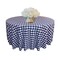 Gingham Checkered Round Tablecloth Spun Polyester Double Sided